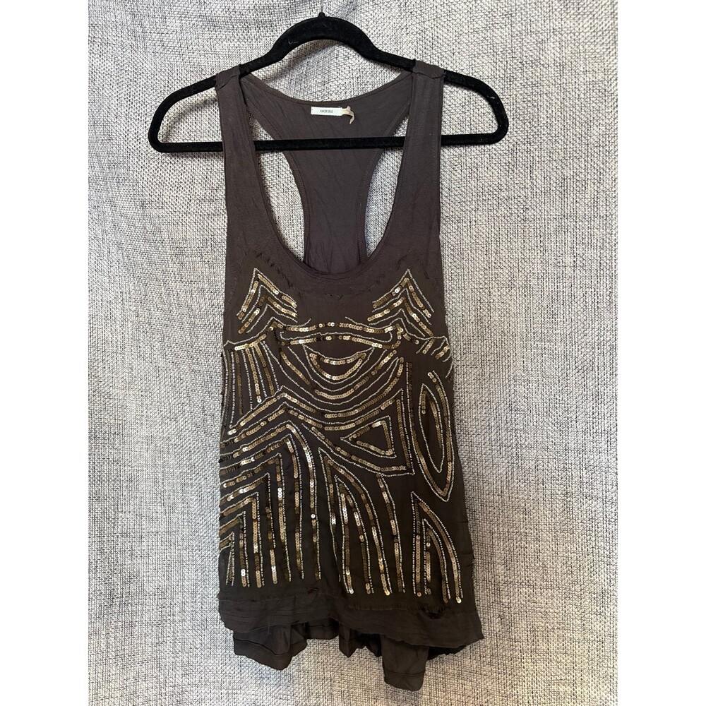 vintage Y2K Kimchi Blue sequin tank top